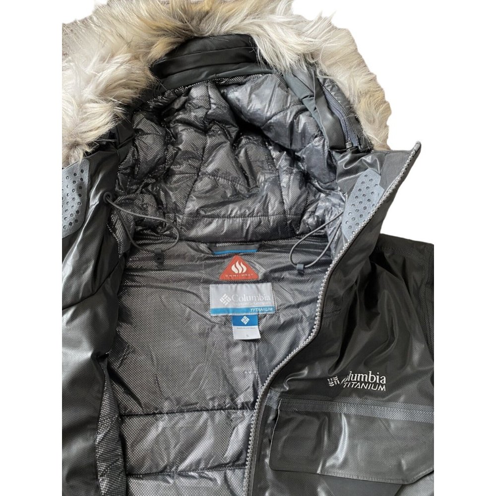 NEW $1000 Columbia Titanium OutDry Extreme Diamond Heatzone Long Parka 2X Black - Picture 4 of 5